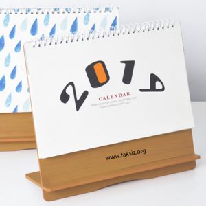 تقویم رومیزی پایه چوبی